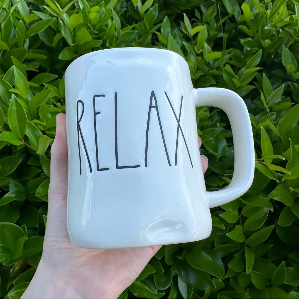 Rae Dunn Relax Large Mug | Artisan Collection | Farmhouse Ceramic Cup